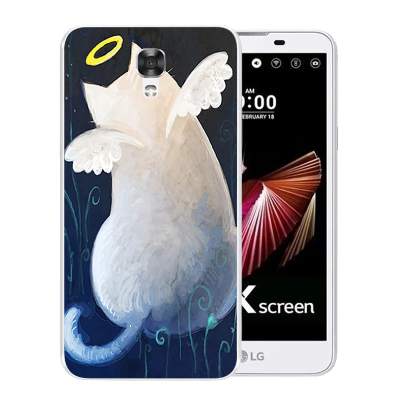 Мягкие чехлы из ТПУ для LG X Screen/X View K500N K500DS чехол с рисунком кошки Мягкий