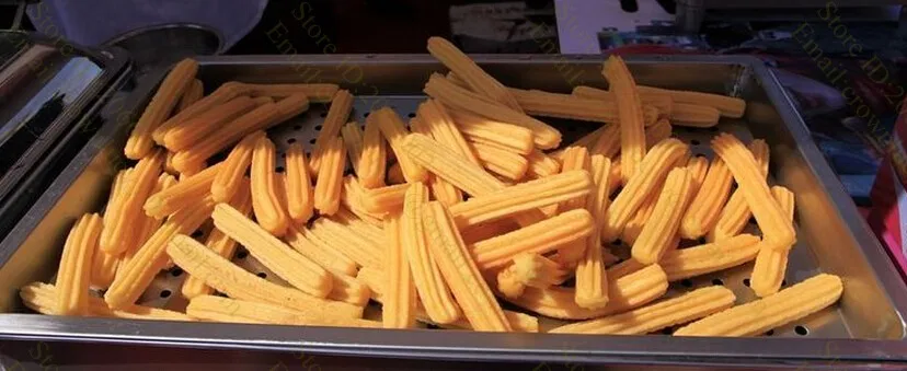 Витринный аппарат churro из нержавеющей стали 220 В с подогревом пищи и подносом для