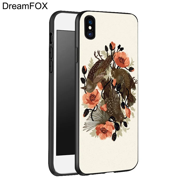 DREAMFOX K222 teagan Белый Черный Мягкий ТПУ силиконовый чехол для Apple iPhone 11 Pro XR XS Max X 8 7 6 6S