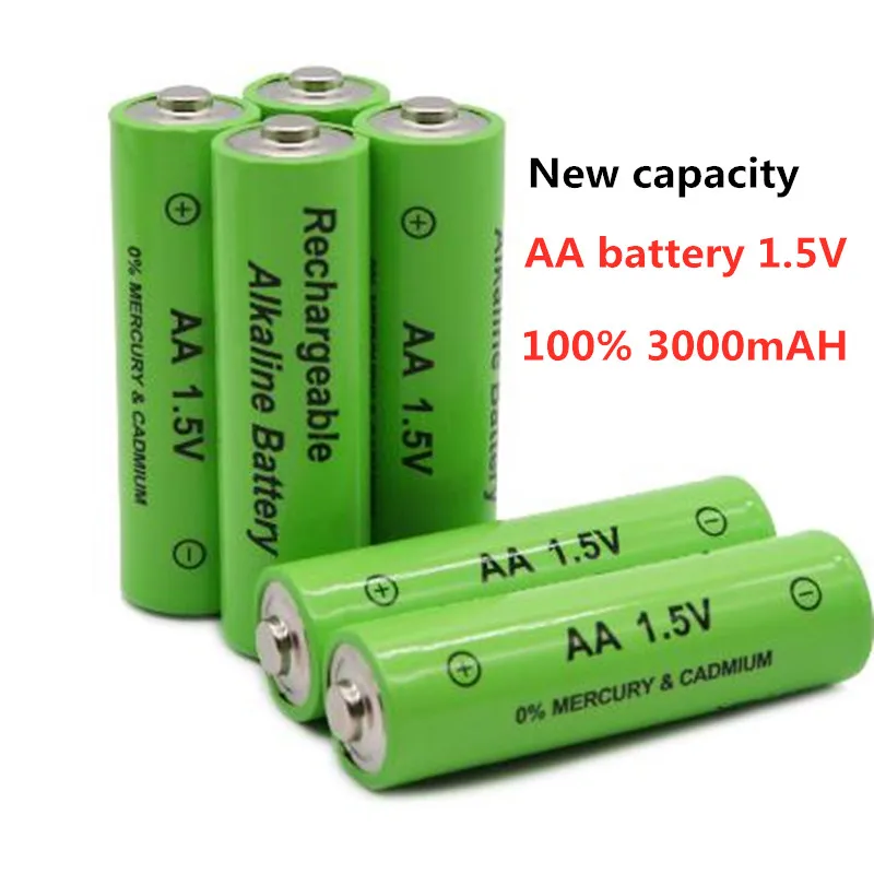 Новый тег аккумуляторная батарея 3000 мАч AA 1 5 В. Аккумуляторная новинка Alcalinas drummey