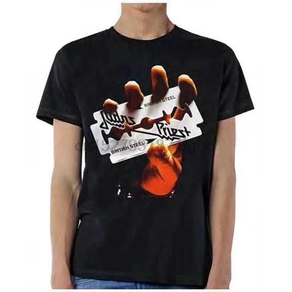 Черная футболка Judas Priest British Steel M L XL 2XL|Мужские футболки| |