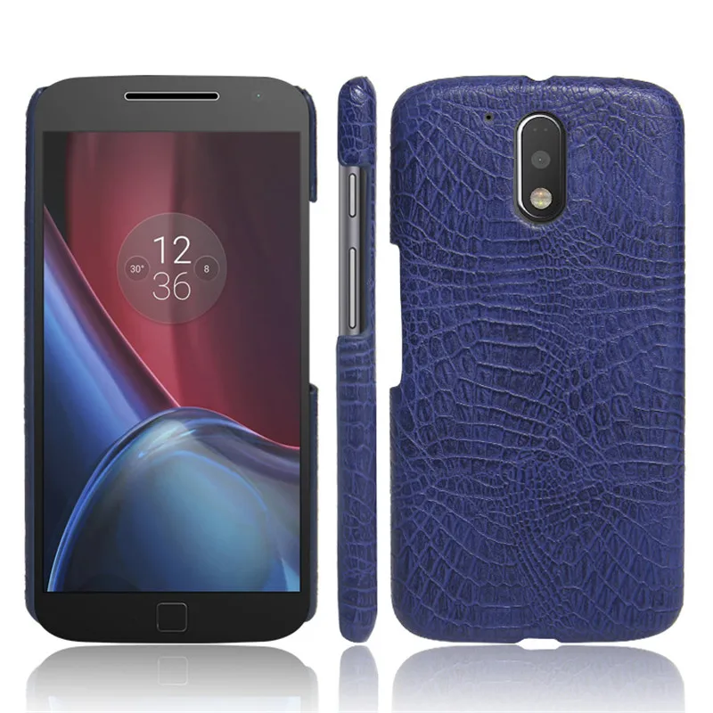 Чехол для Motorola Moto G4 Plus задняя крышка из жесткой искусственной кожи G 4 XT1622 XT1625 MotoG4
