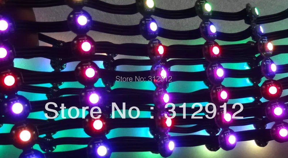 Black DC5V WS2811 led 5050 SMD pixel node;50pcs a string;black wires;5cm wire spacing images - 6