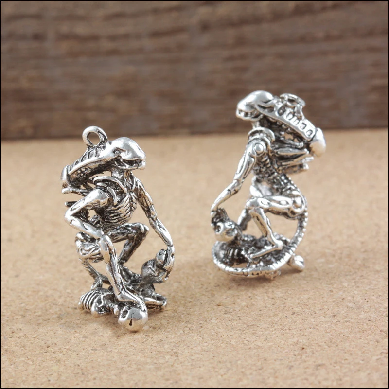 1 шт. высококачественные Античные Серебряные Подвески ручной работы подвески для