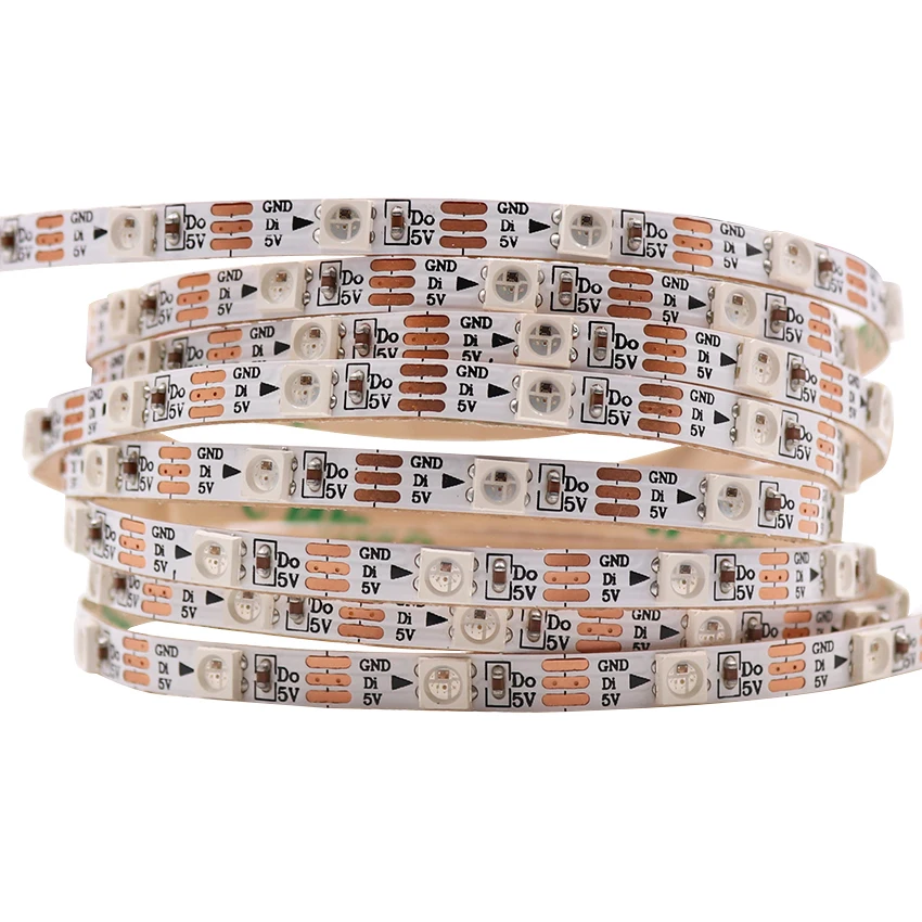 Адресуемый светодиодный светильник для Пиксельной полосы DC5V SK6812 144 60 8 мм 4 PCB MINI 3535