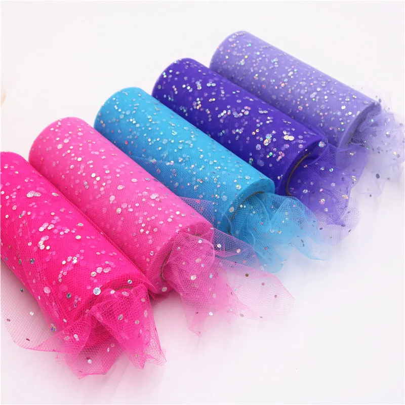 Блестящий тюль с блестками