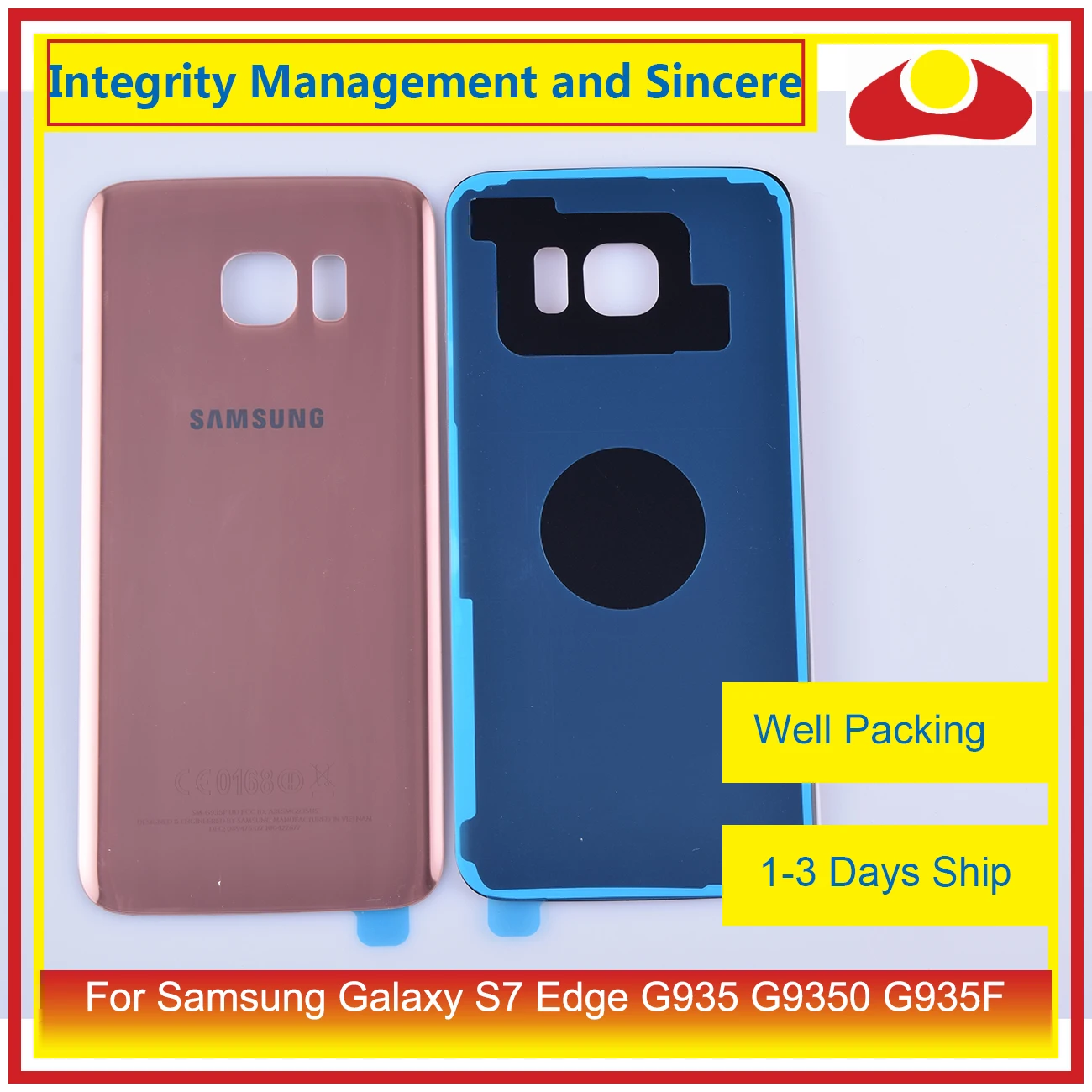 Для samsung Galaxy S7 Edge G935 G9350 G935F SM-G935F корпус батарейного отсека заднее стекло чехол Корпус Шасси