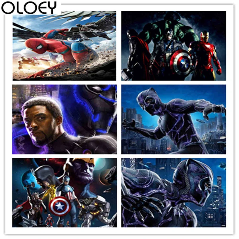 Полностью алмазное сверло для квадратных отверстий наборы рисования Marvel