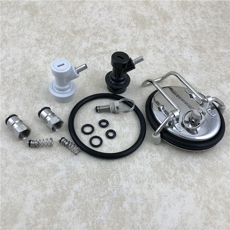 

NEW Pressure Relief Valve Kegs Lid Homebrew Beer Keg Ball Lock Post & Poppet, keg disconnects, o-ring set