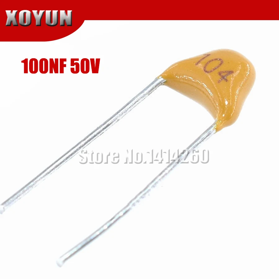 100 шт. 100NF 0 1 мкФ 10% 5 08 мм 104 50V многослойный монолитный керамический конденсатор