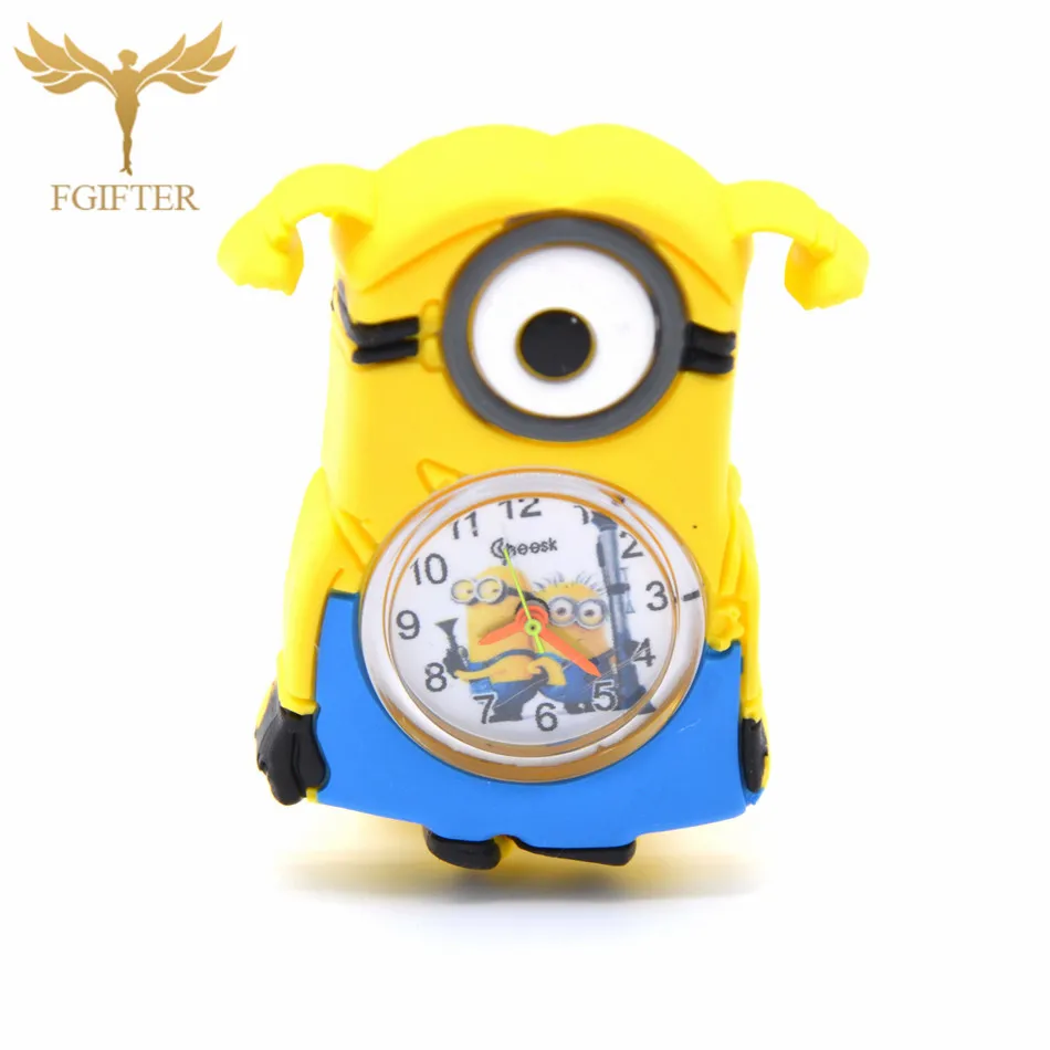 Children Watch 3D глаза Гадкий я мультфильм часы драгоценный молочный папа милые детские часы Детские кварцевые наручные часы для девочек и мальчиков - Цвет: Children Watch