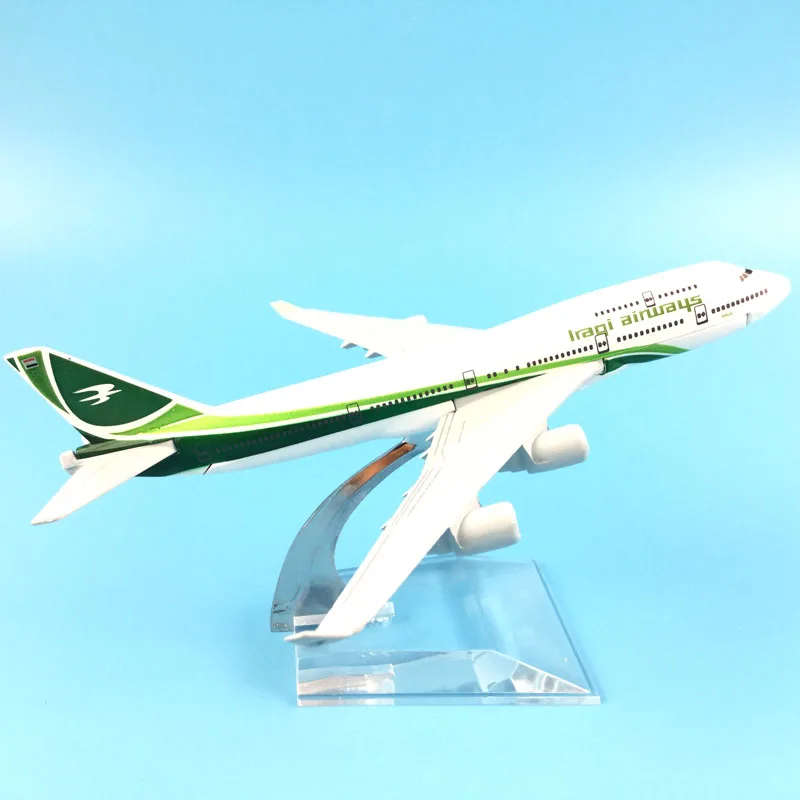16 см IRAQI AIRWAYS металлический сплав Boeing 747 1/400 Масштаб литье под давлением самолет модель из сплава Детские игрушки коллекции подарки