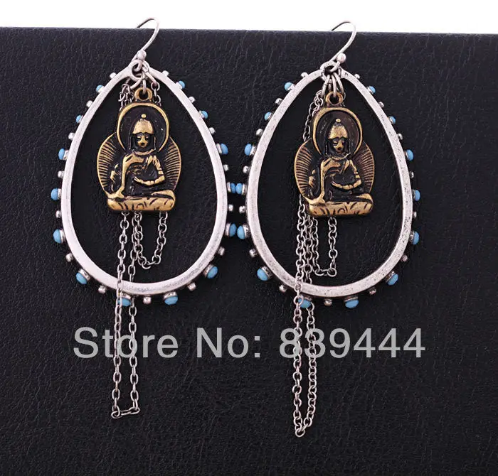 Новейшие Модные ювелирные изделия золотого цвета стеклянные серьги-капли |