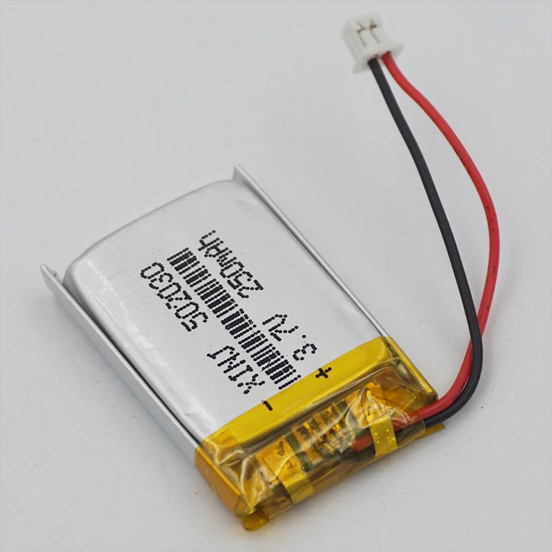 XINJ 3 7 V 250 mAh литий Po полимерная батарея 502030 2pin JST 1 25 мм разъем для gps Sat Nav автомобиля