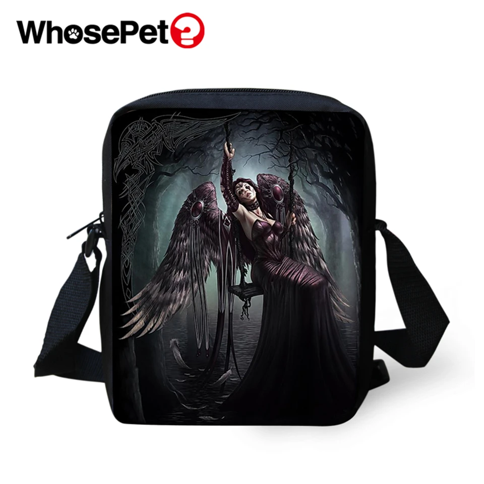 WHOSEPET темно готический Ангел картина крест тела сумки мессенджеры для мальчиков