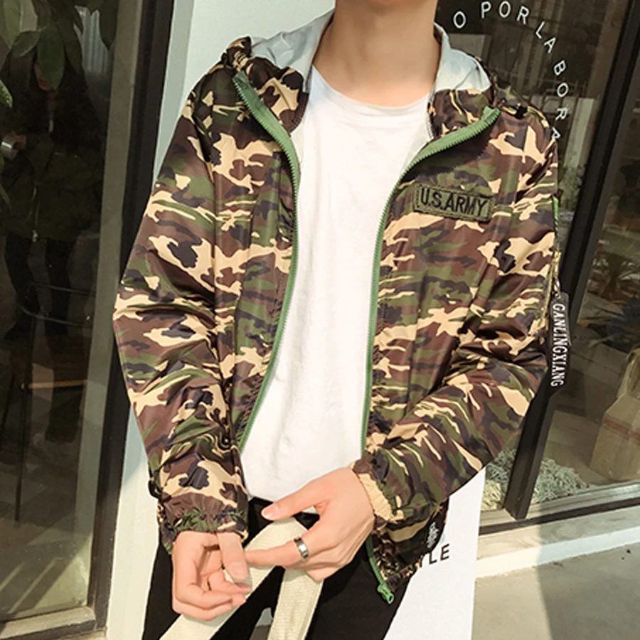 Мужская ветровка на молнии Jaqueta Camuflada весенне-летний спортивный костюм Chaquetas Casacas