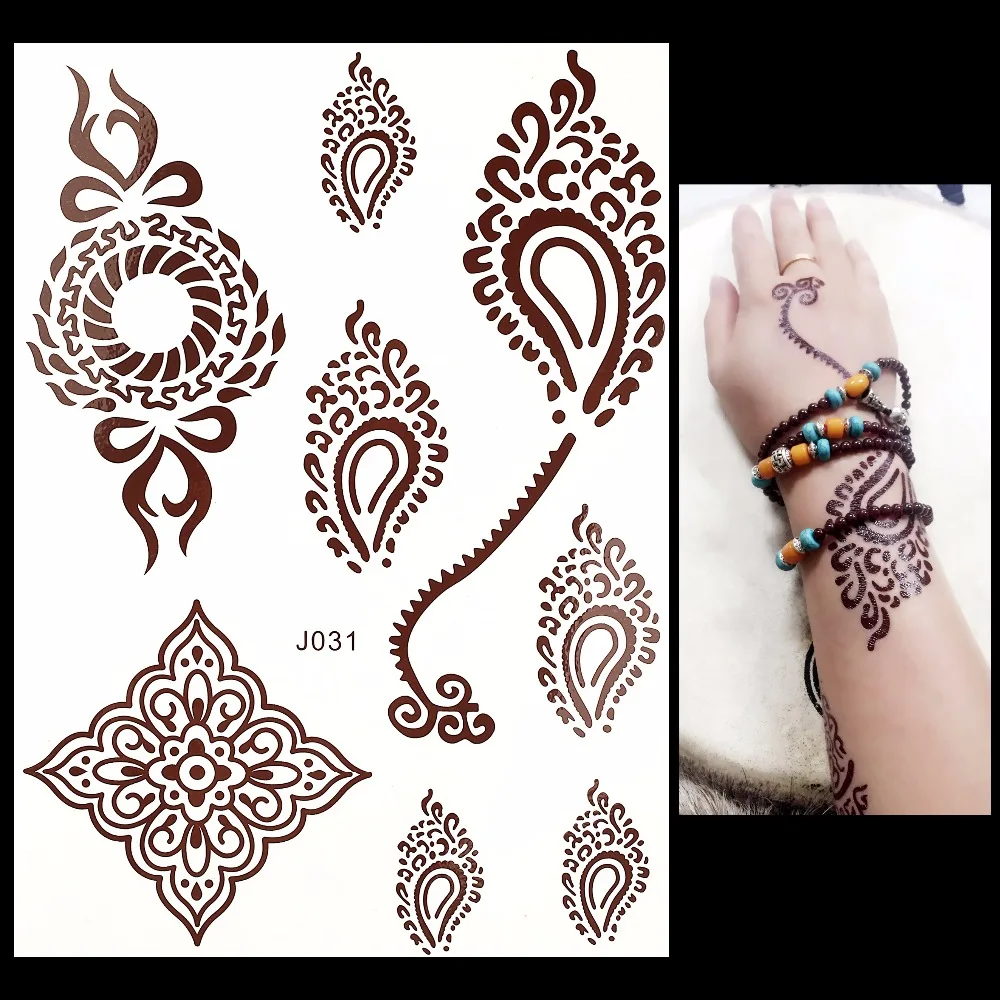 1 шт. флэш водостойкое тату металик женские коричневые чернила для росписи хной