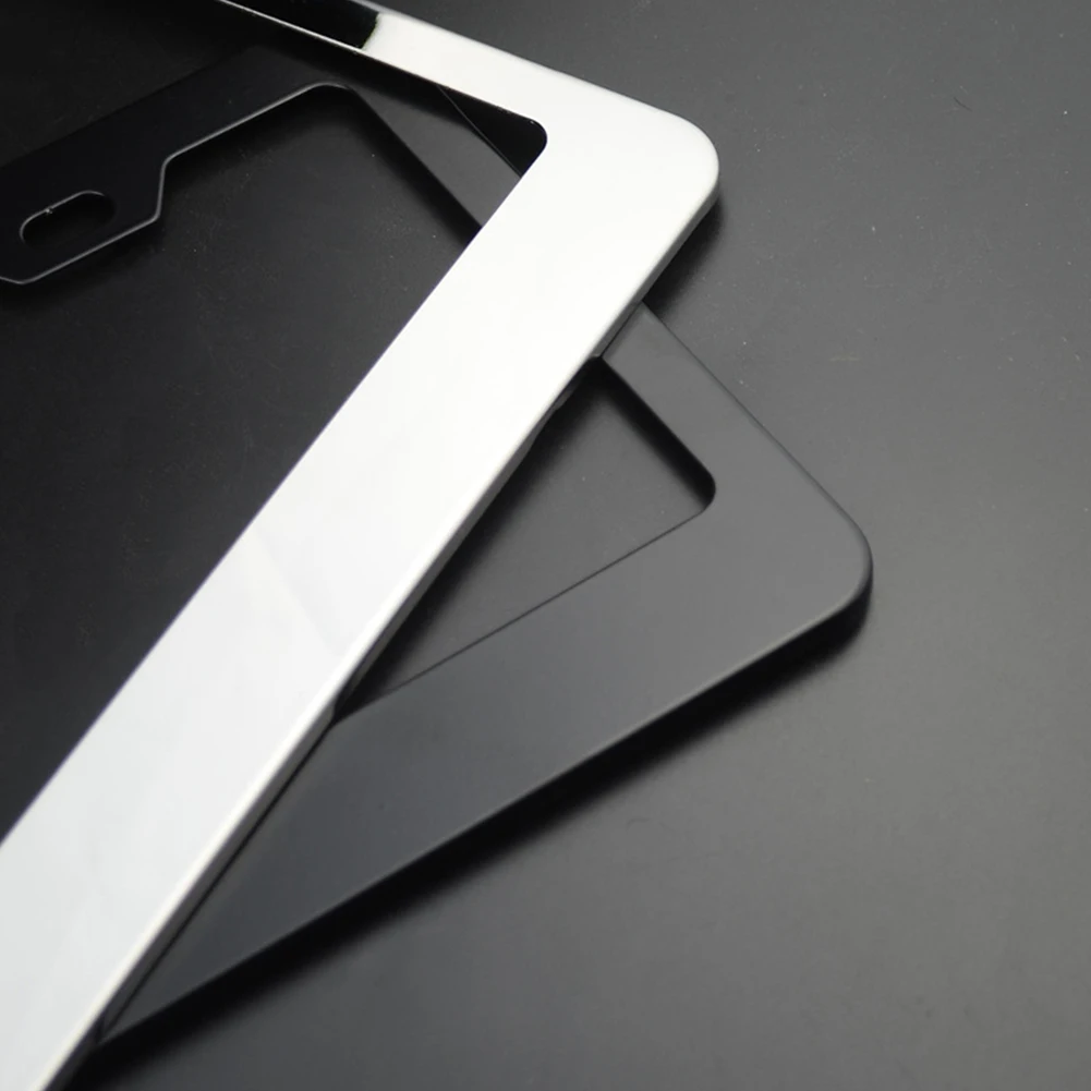 1 комплект Автомобильный передний/задний хромированный держатель номерного