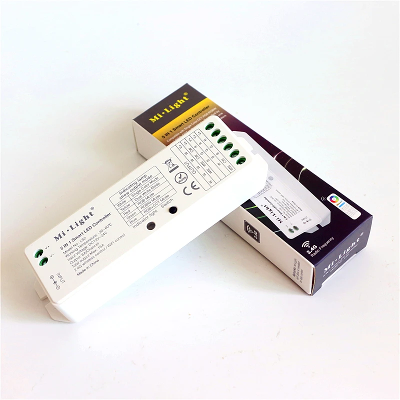 Mi Light LS2 5 в 1 умный светодиодный контроллер DC 12-24 В 6A/CH 15A пульт дистанционного