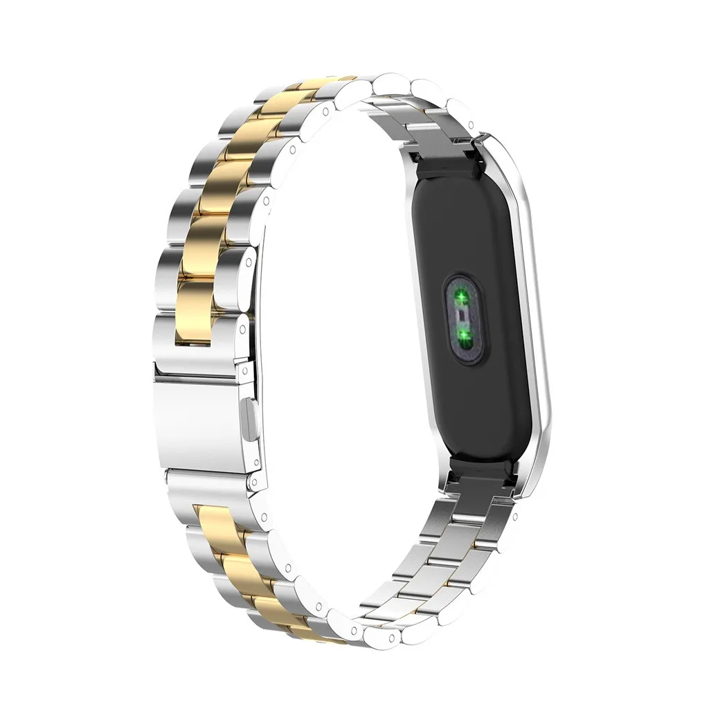 Сменный ремешок из нержавеющей стали для Xiao mi Band 3 mi band Band 3 Роскошные Металлические Полосы деловые стильные ремни
