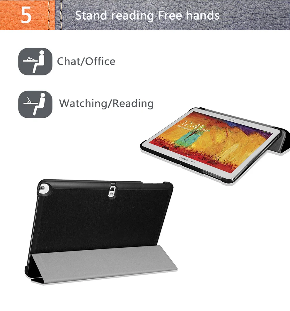 Для samsung Galaxy Tab Pro 10,1 SM-T520 T525 T521 планшет Смарт ультра тонкий чехол-Подставка Авто Режим сна/пробуждения и два бесплатных подарка