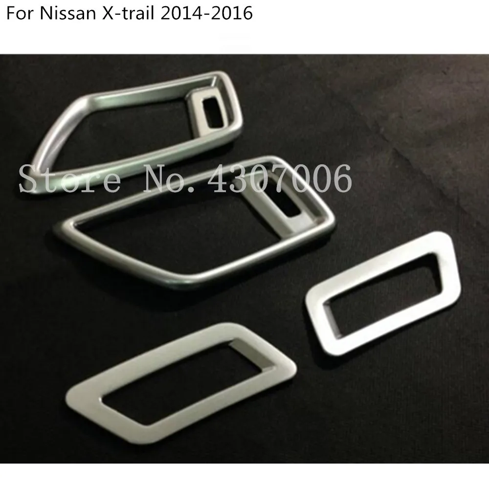 Car garnish cover frame trim ABS matte front Air condition Outlet Vent 4pcs For Nissan X-Trail XTrail T32/Rogue 2014 2015 2016 | Автомобили