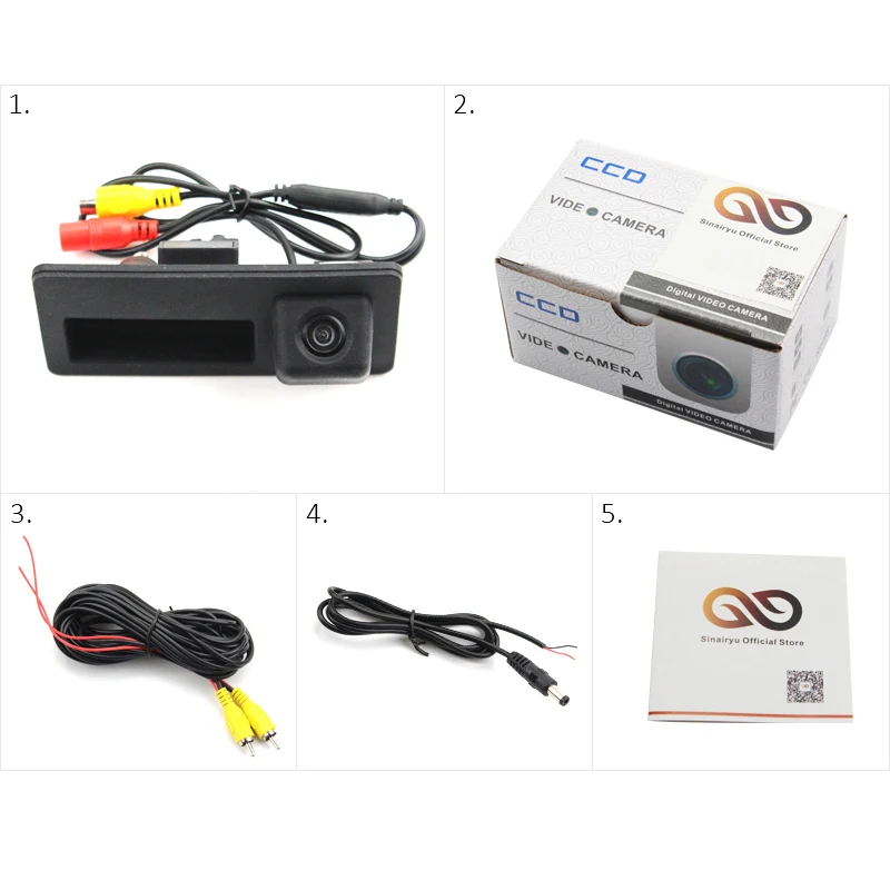 

Track tracking Camera Runk Handle Parking Rearview Backup camera Case For Audi/VW/Passat/Tiguan/Golf/Touran/Jetta/Sharan/Touareg