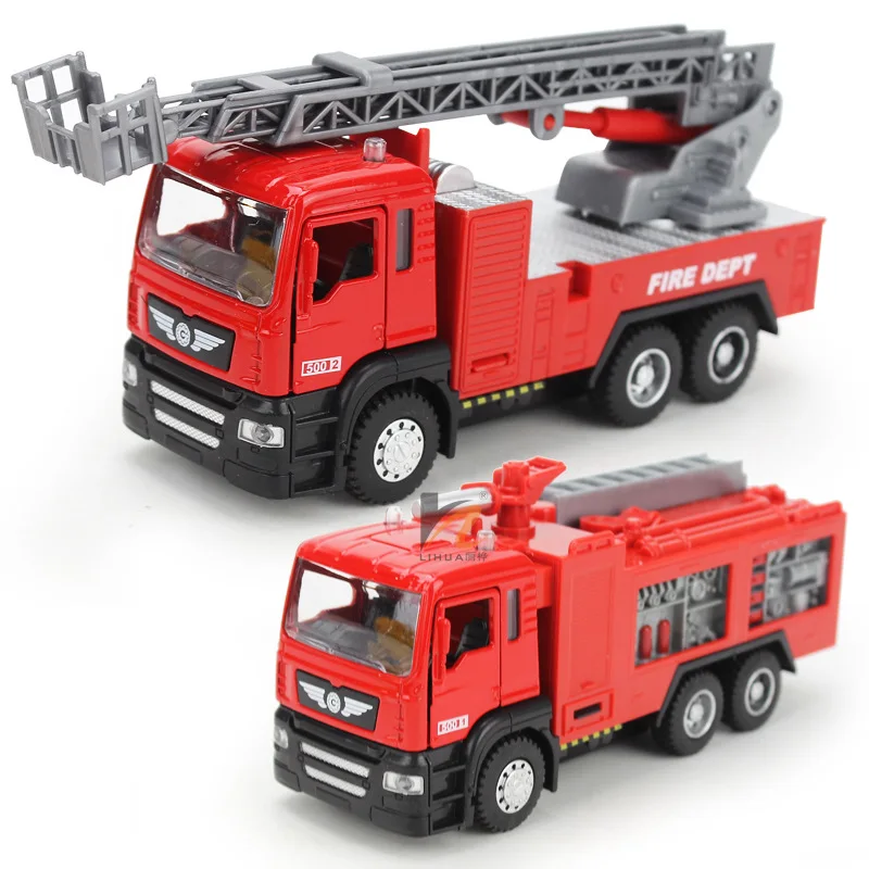 Бесплатная доставка модель грузовика для пожарной службы 1:50 Инженерная техника