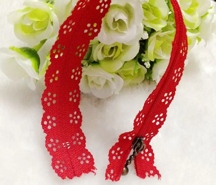 

50Pcs 20cm Zippers + Puller for Tailor Sewing Tool Craft Bag Red DIY
