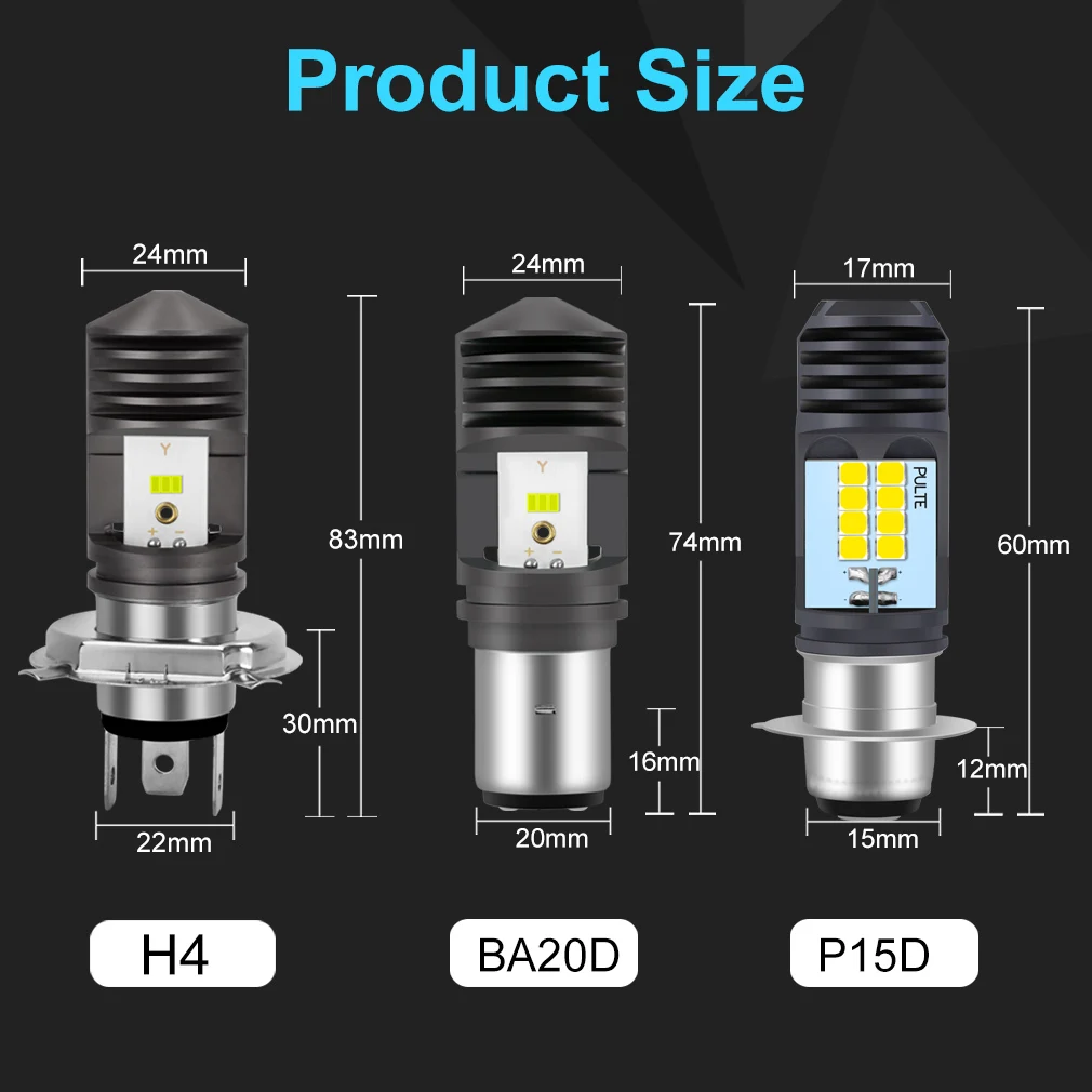 светодиодные фары фара для мотоцикла H6W H4 светодиодная передняя H6 BA20D Led P15D Canbus