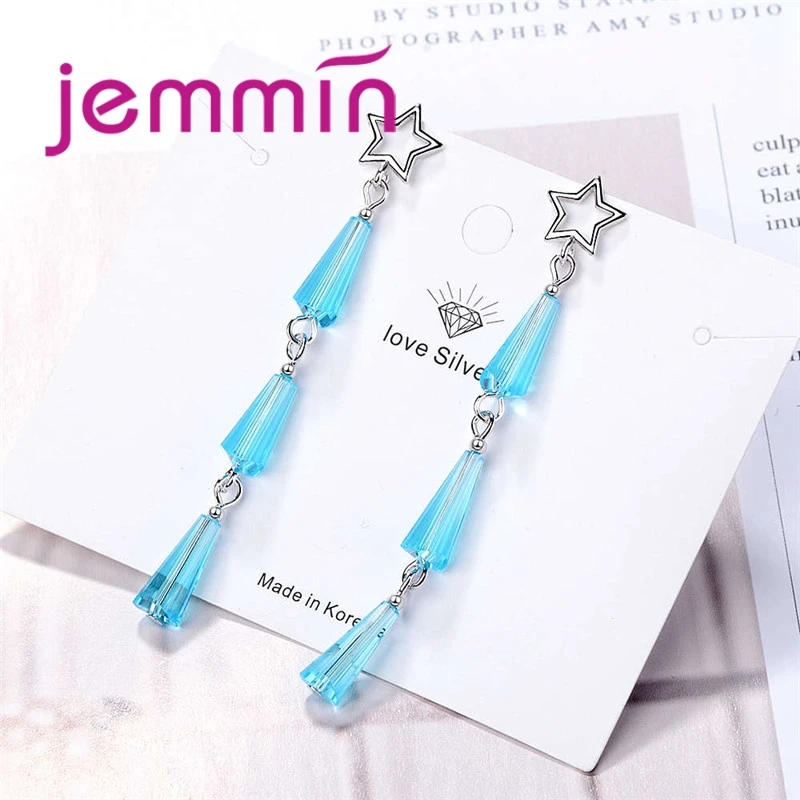 Женские серьги-подвески из серебра 925 пробы 1 пара | Серьги-подвески