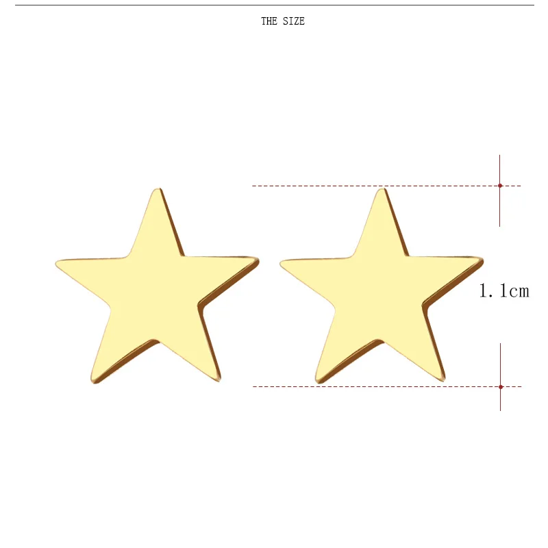 Женские и мужские серьги-пусеты CACANA из нержавеющей стали с пентаграммой