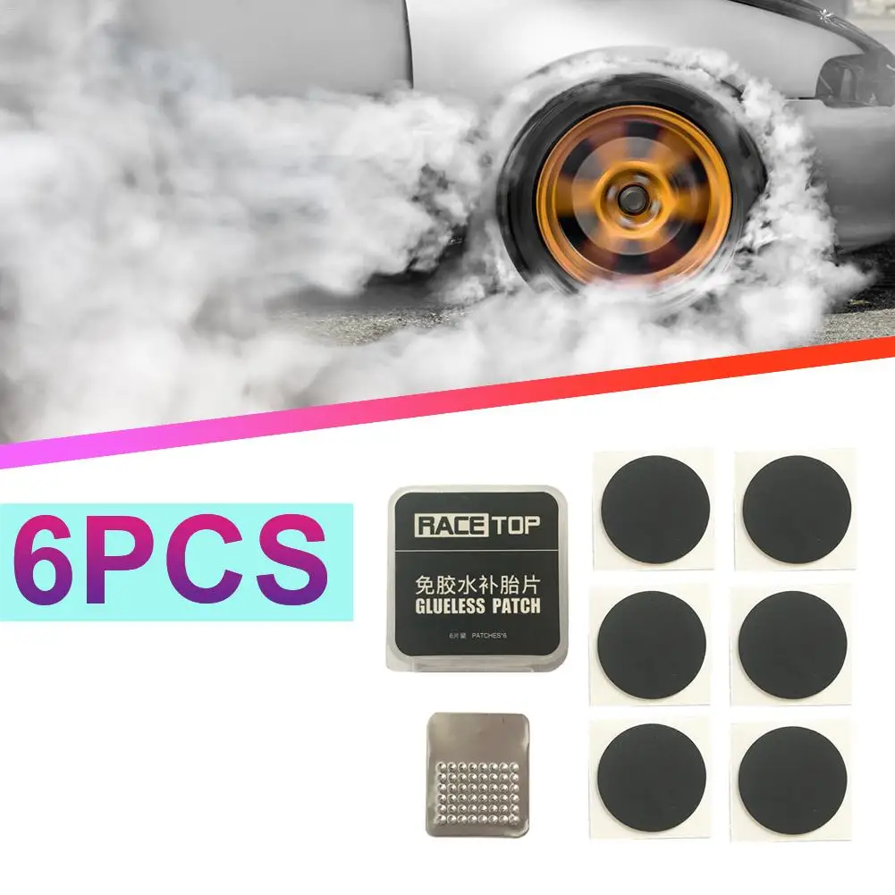 6 шт. набор пластырей для шин без клея быстросохнущая велосипедная труба