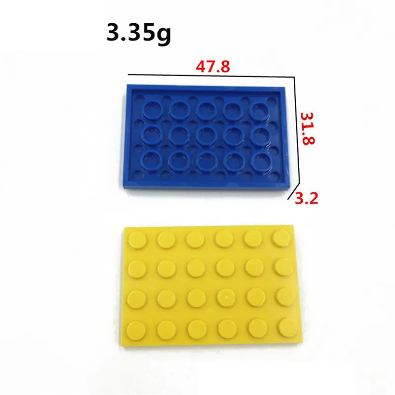 Тонкая кирпичная пластина MOC 4x6 29 шт./лот детали для строительных блоков