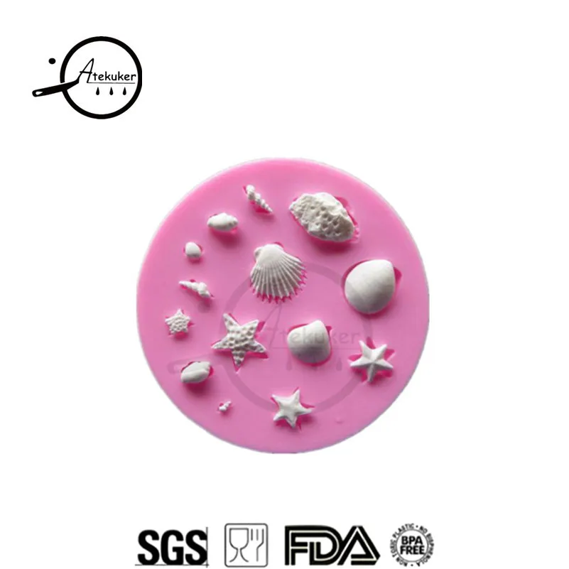Силиконовая форма в форме морской раковины 1 шт. украшения для тортов мусс
