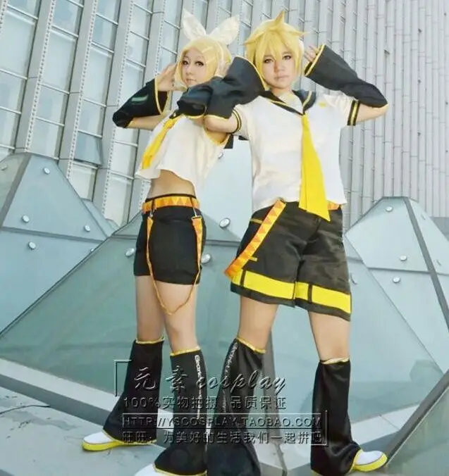Аниме VOCALOID Kagamine Rin/Len карнавальный костюм костюмы на Хэллоуин полный костюм: