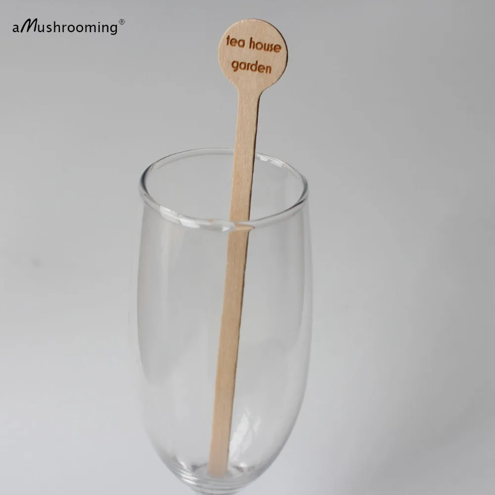 X100 палочки для коктейлей персонализированные перемешивания деревянные завитков