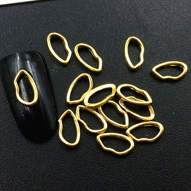 Японские 3D украшения для ногтей 50 шт./упак. металлический сплав неровная рамка