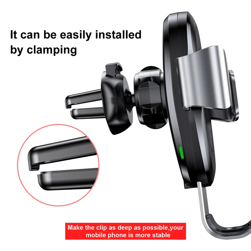 Baseus Беспроводное зарядное устройство Автомобильный держатель для iPhone 11 Pro Max USB Беспроводная зарядка для samsung S9 Note 9 автомобильный держатель