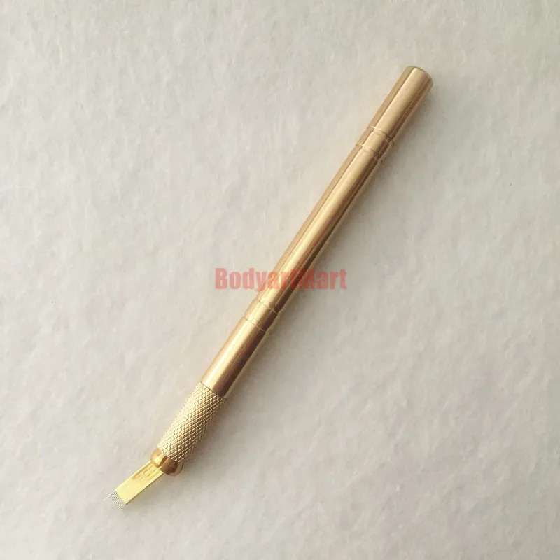 Золотая Ручка Tebori микроблейдинг машинка для татуажа Перманентный макияж татуаж