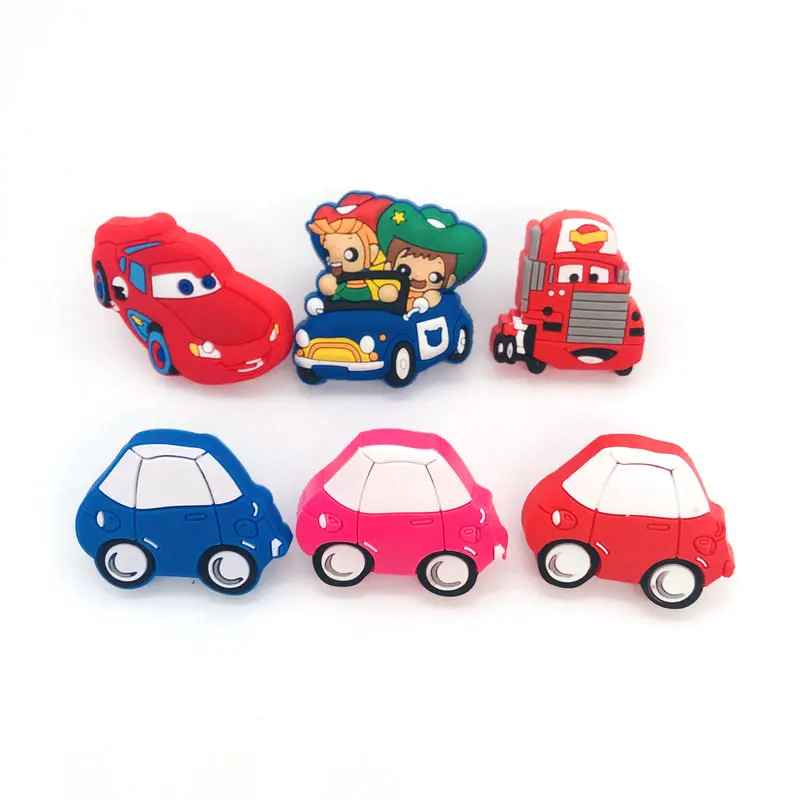 1pcs Cute Cartoon Car Drawer Pulls for Kids' Room PVC Safety Soft Pattern Door Cabinet Handles and Knobs | Обустройство дома