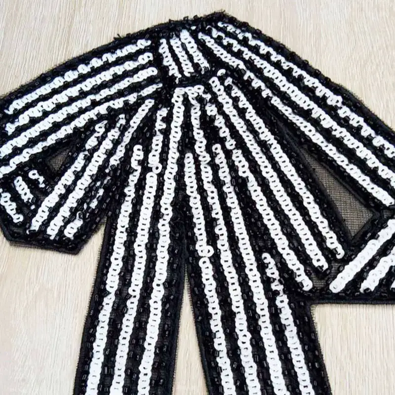 Новые нашивки пришитые на одежду большой галстук-бабочка вышивка сделай сам для