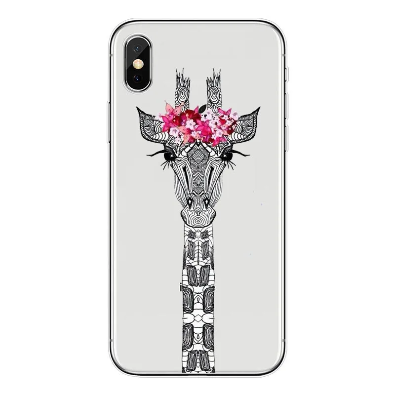 TPU Для iPhone XS MAX чехол Жираф ТПУ мягкий резиновый силиконовый чехол для iPhone 8 Plus XR 10 6 6S 5 5S SE XS чехол s - Цвет: TPU