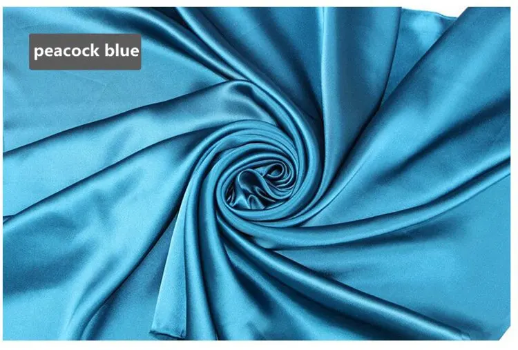 peacock blue Шелковый Чепчик для сна, Одноцветный, разноцветный, шелк, ночная шапочка, ночная накидка, покрытие на голову для ухода за волосами, эластичная лента, sjm-02 - Цвет: peacock blue