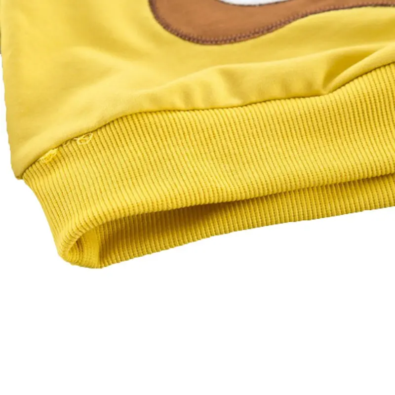 2Pcs Children's Set Boys Clothing Kids Cartoon Lion Print Cotton Sweatshirt Tops Denim Pants Sets |