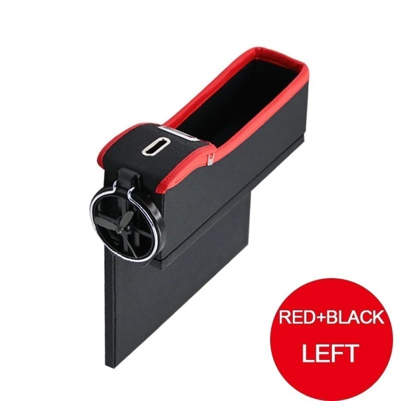 1pc Multi-function Car Organizer Storage Box Cup Holder Car Seat Organizer Pocket Storage Car Accessories Gap Catcher PU Leather