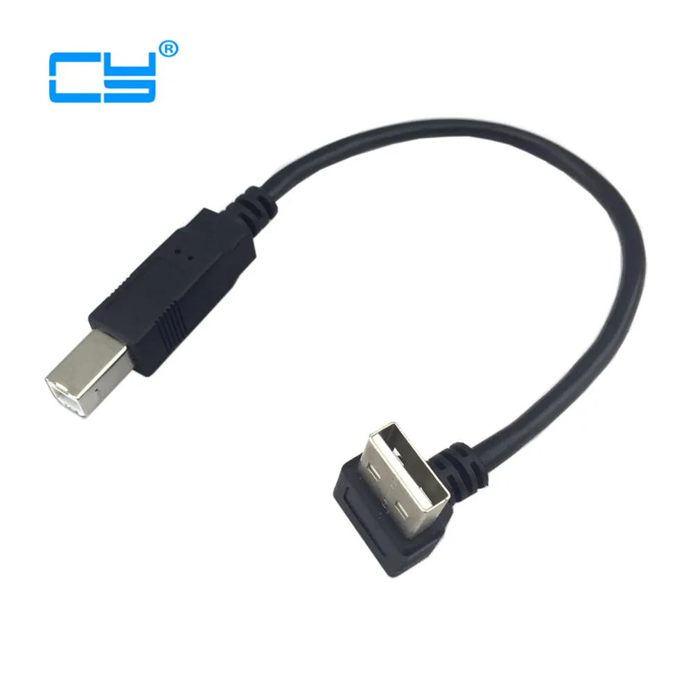 5 штук/Лот вверх Угловой 90 градусов USB 2 0 мужчина к B Тип Мужской кабель для