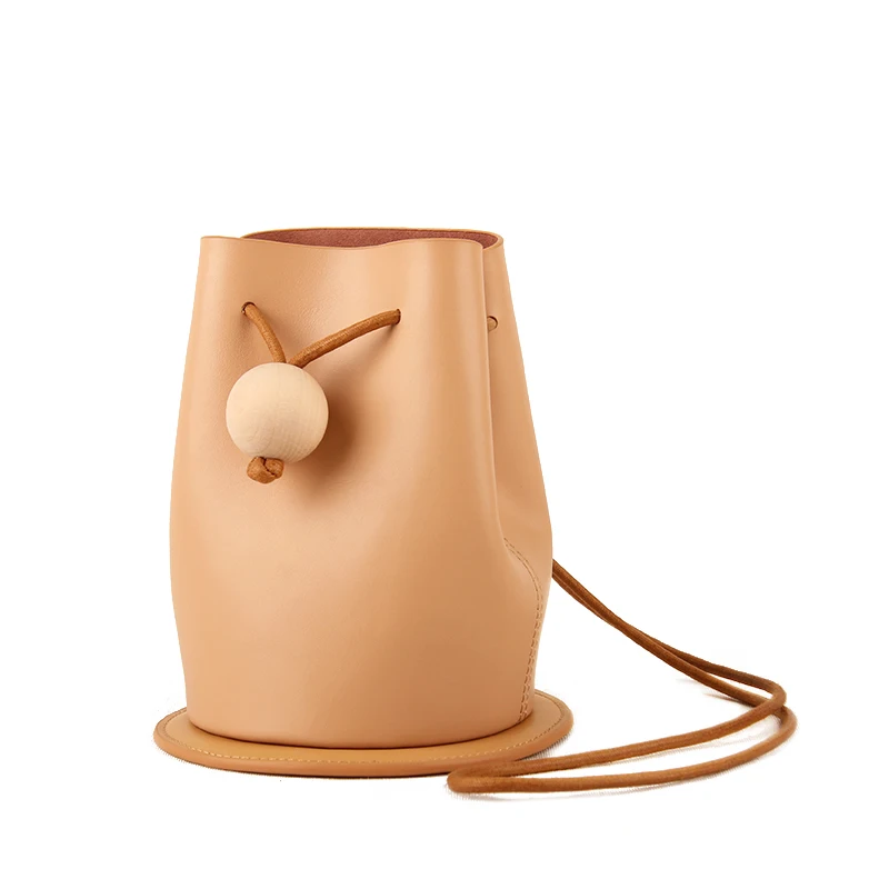 100% натуральная кожа женская сумка из воловьей кожи ведро винтажная через плечо