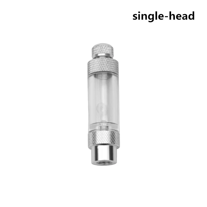singel head 1 шт. CO2 счетчик пузырьков обратный клапан, Аквариум CO2 регулирующий рассеиватель, предотвращает обратное поток, алюминий один/двойной головкой на выбор - Цвет: singel head