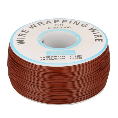 1 рулон проволочной обмотки одинарный медный провод 30AWG кабель 0,25 мм диаметр сердечника электрические провода - Цвет: Темно-серый